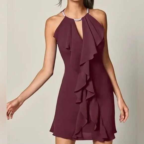 slim fit dress slacks Fit And Flare Swim Dress main image 1